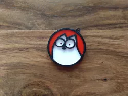 Simon's Cat (round) Keychain