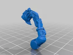 Space Warrior Left Hand Throwing a Flaming Skull