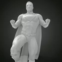 SuperMan on pose stand