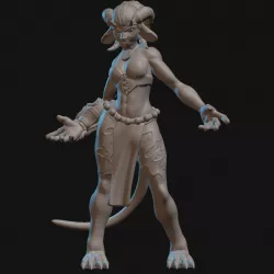 Tiefling Warlock Miniature