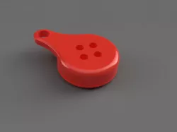 Tile sticker keychain adapter (threaded)