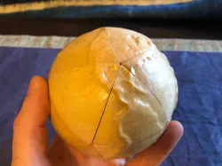 Wooden Icosahedron Earth Puzzle