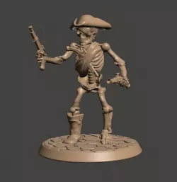 28mm Undead Skeleton Pirate Miniature