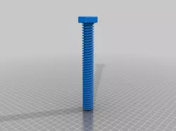 acme threaded bolt and nut with washer