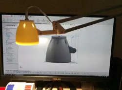Articulating LED lamp | Arm lamp, camera, microphone by Aaqu