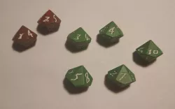 Briskars dice set - Set de dés pour Briskars (D10, D5, D10 div 3)