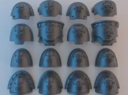 (Chaos) Space Marine Shoulder Pads - Iron Warriors
