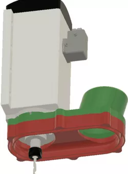 Dust shoe with magnetic attachment
