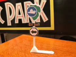 Jurassic Park Pinball East Dock sign for Data East