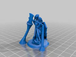 Knight with Axe and tree supports