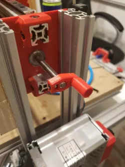 Lead screw handle/crank