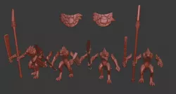 Lizardmen/Lizardfolk Miniatures