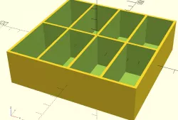 Multi-compartment parametric organizer box