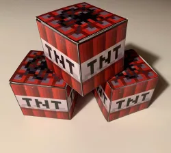 Papercraft Minecraft TNT Block (Lasercut)