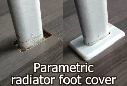 Parametric radiator foot cover