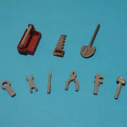 Playmobil toolbox with tools