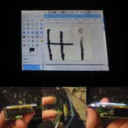 Raspberry Pi3 with 2.8 in touch screen for wrist computer