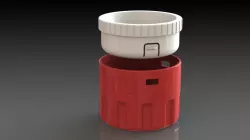 Small twist/snap fit container