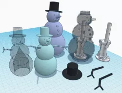 Snowman wIth LED light
