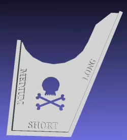 Song of Blades and Heroes Ruler Wide removed Skull