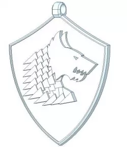 UNOFFICIAL - Space Wolves/ Direwolf Hybrid pendant