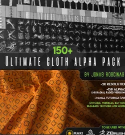 150 Ultimate Cloth Alpha Pack by J Roscinas Texture