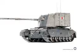 3D model FV4005 Stage II Heavy 183mm SP Gun 3D model