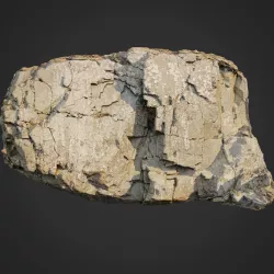 3d scanned cliff face J 3D model