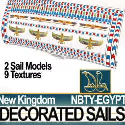 Ancient Egypt NK Decorated Sails 3D model