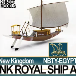 Ancient Egypt Pharaoh Royal Ship New Kingdom 3D model