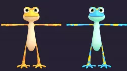 Asset - Cartoons - Character - Lizard - Hight Poly Low-poly  3D model