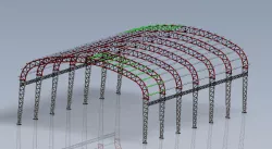 Basket handle steel roof