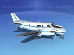 Beechcraft C-6 Transport State Police 3D model