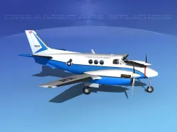 Beechcraft C-6 Transport USAF 3D model