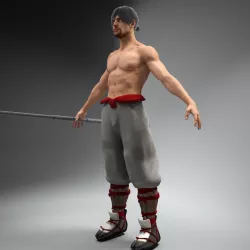 Bo Fighter Not Rigged 3D model