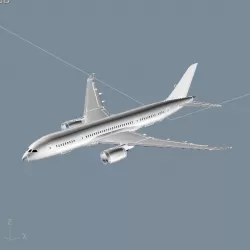 Boeing 787-8 comercial aircraft cad model 3D model