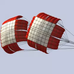 Braking parachute Low-poly  3D model