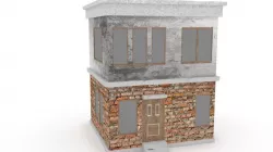Broken House Low-poly  3D model