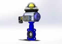 Burkert type 8803 DN50 butterfly valve with actuator and switch box