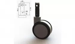 Caster - central locking