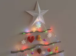 Christmas Wall Tree Decor 3D model