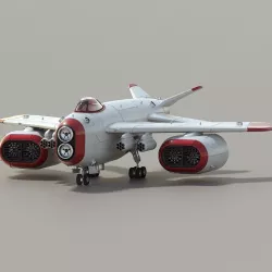 D-1 Space Superiority Fighter HD 3D model