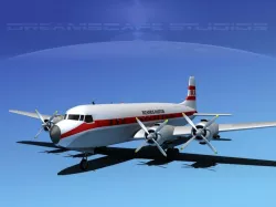 Douglas DC-7C Richards Aviation 3D model