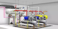 Engine room for refrigerating plant