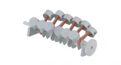 First advanced assembly model- V12 crank and piston assembly