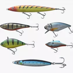 Fishing lure set 3D model