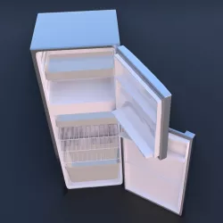 fridge kitchen and home appliance 3d model 3D model