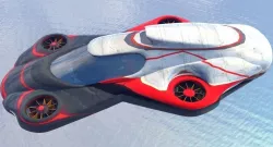 Futuristic Flying Car Low-poly  3D model