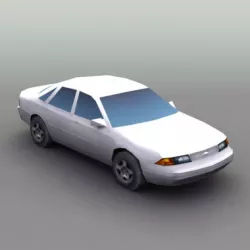 Generic Secan Car Low-poly  3D model