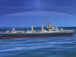 Gleaves Class Destroyer USS Cowie DD632 3D model